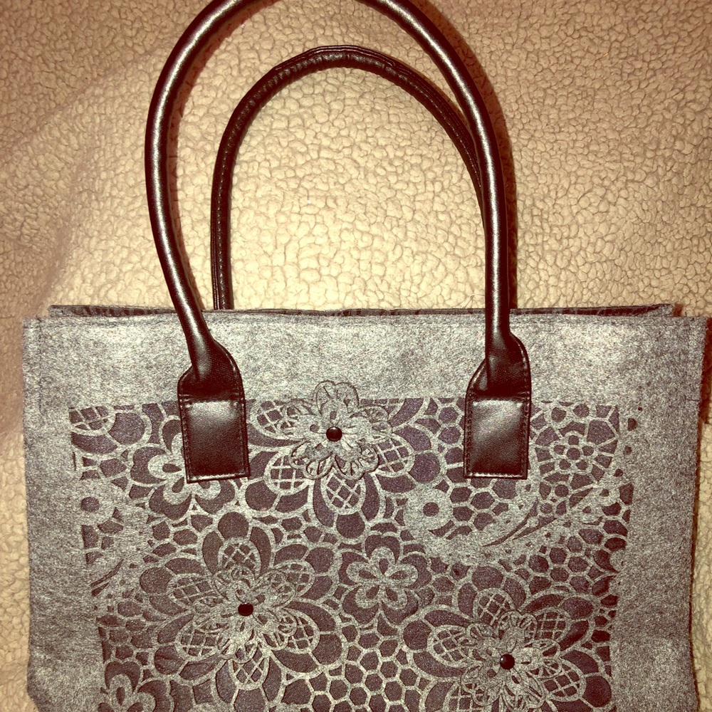 Black and grey purse